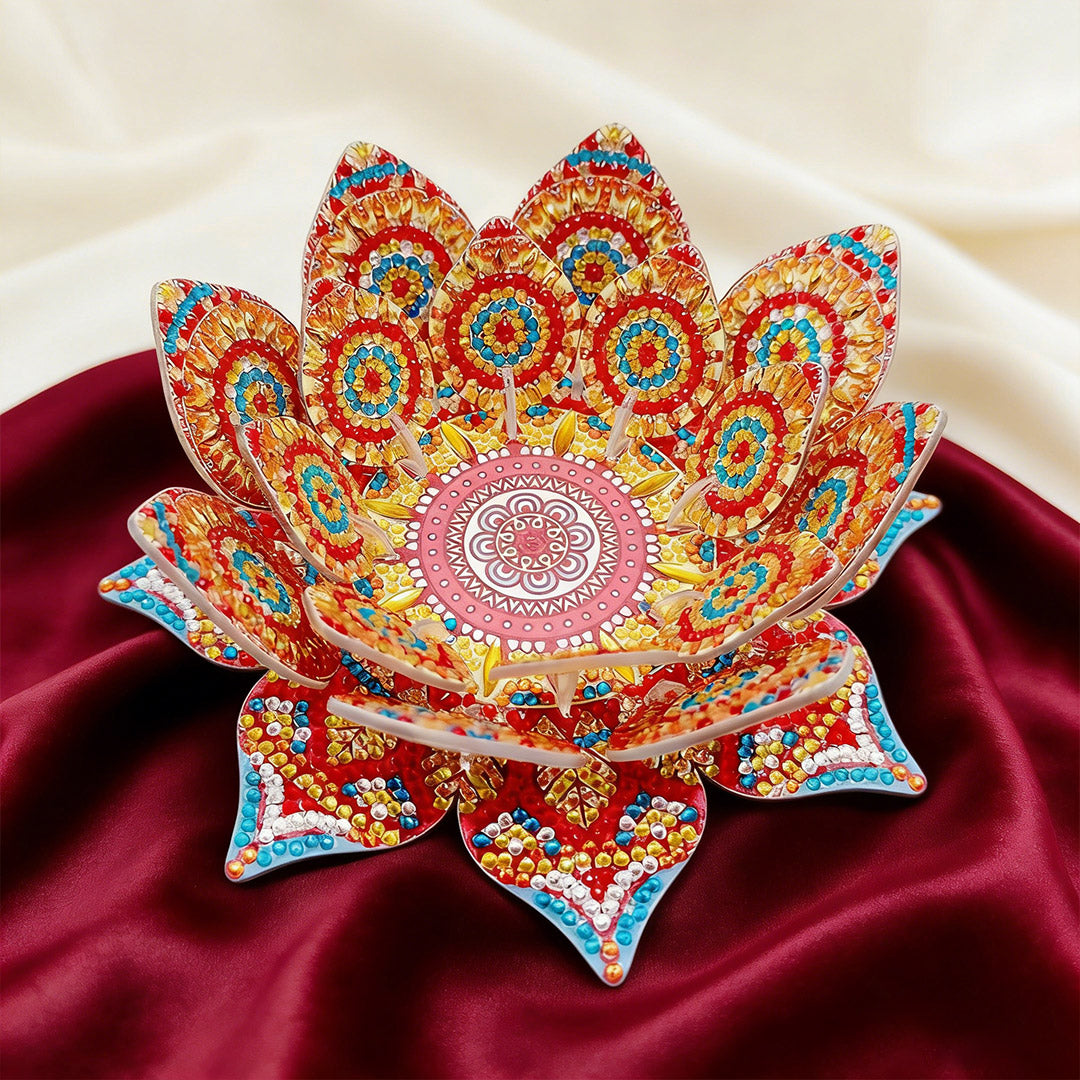 DIY Diamond Painting Lotus Tray Decoration Kit