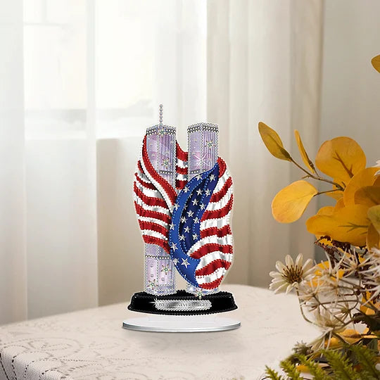 Diamond Painting Desktop Tabletop Ornament - America Twin Towers