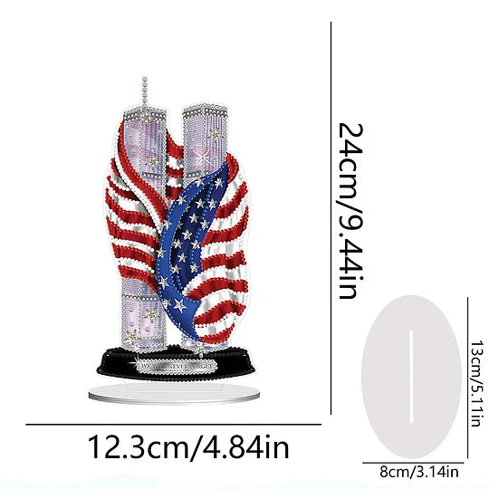 Diamond Painting Desktop Tabletop Ornament - America Twin Towers