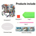 5D DIY Special Shape Diamond Painting Desk Ornament Horse Decor Kit