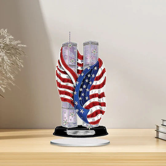 Diamond Painting Desktop Tabletop Ornament - America Twin Towers