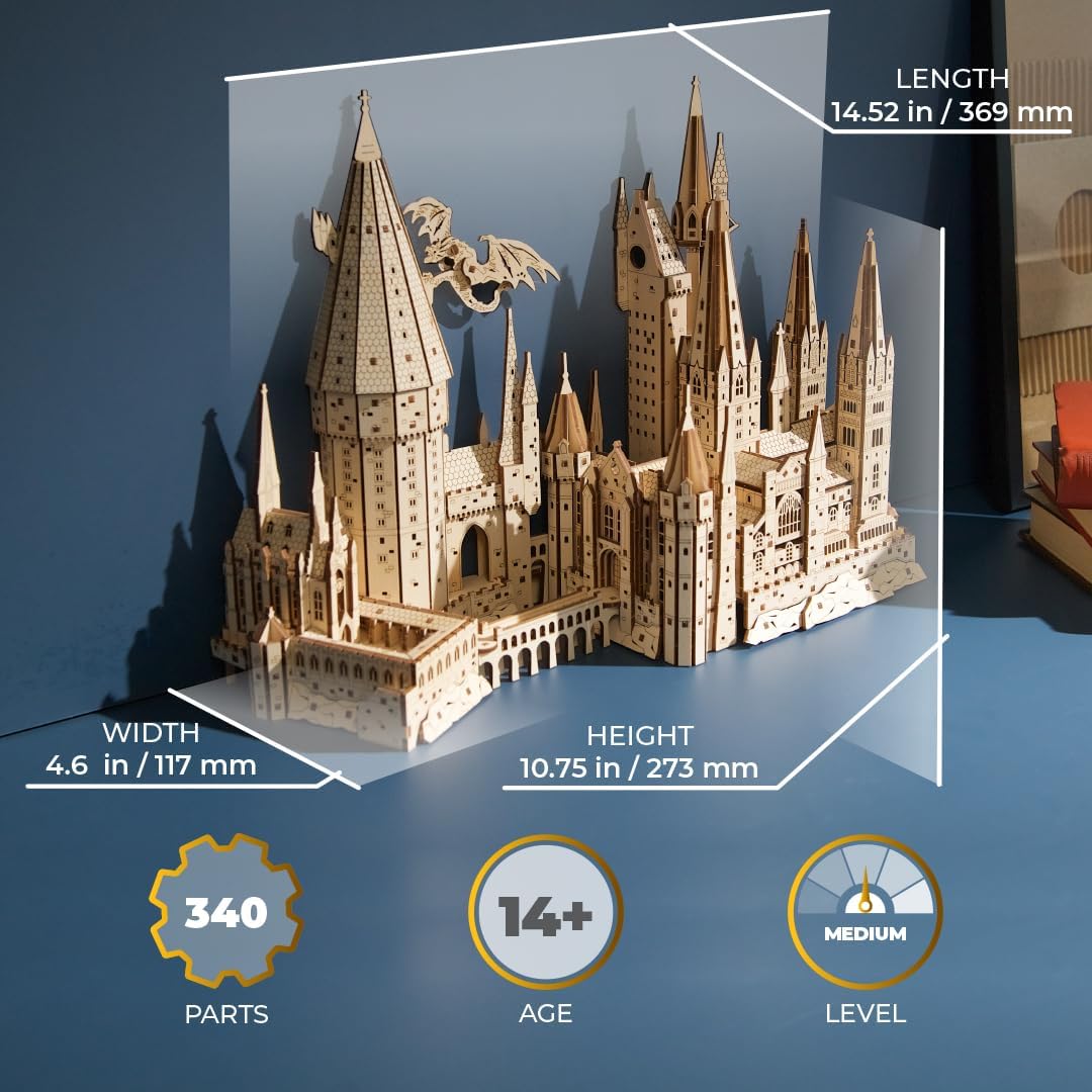 Hogwarts Castle 3D Wooden Puzzle Kit