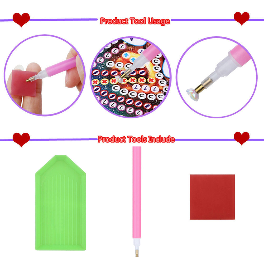 DIY Diamond Painting Double Sided 3D Wind Chime Pendant Hanging Kit