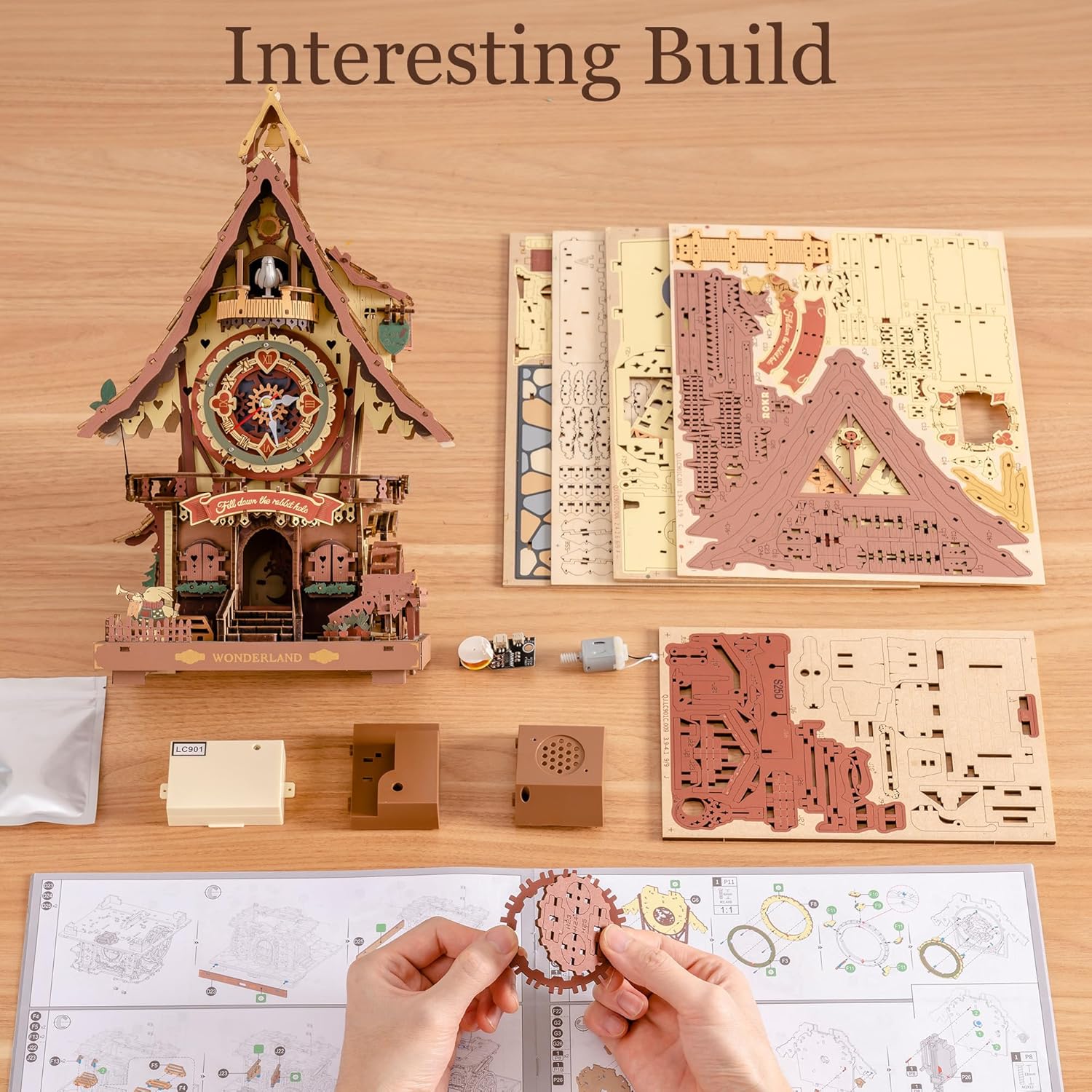 Cuckoo Clock 3D Wooden Puzzle Kit