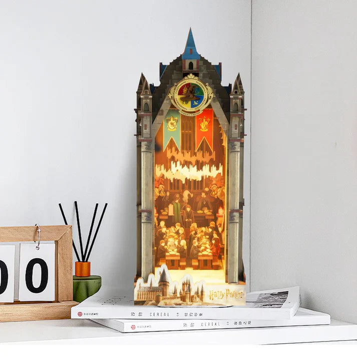 The Great Hall - DIY 3D Wooden Book Nook Puzzle