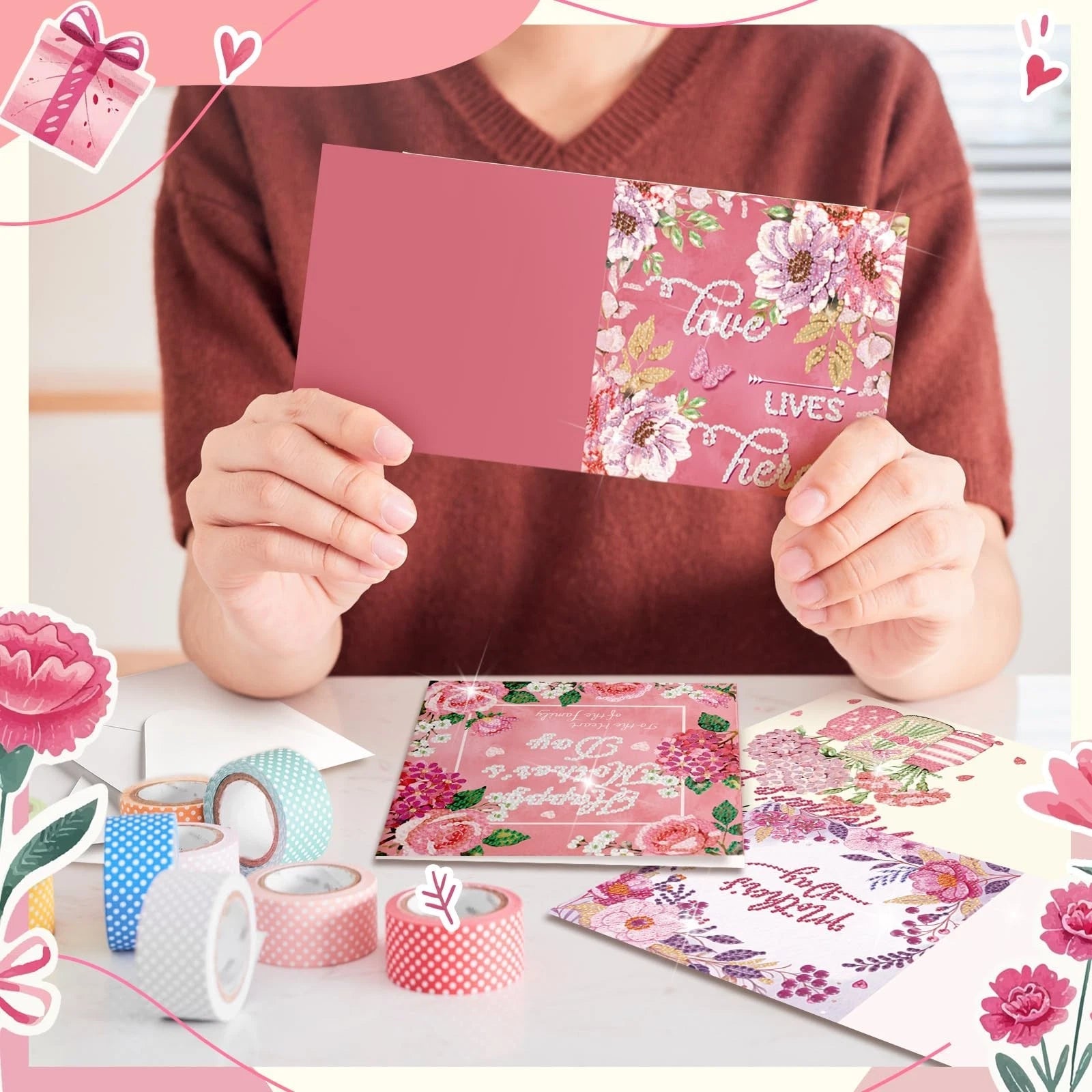 Mother's Day Diamond Painting Card Kits 12PCS