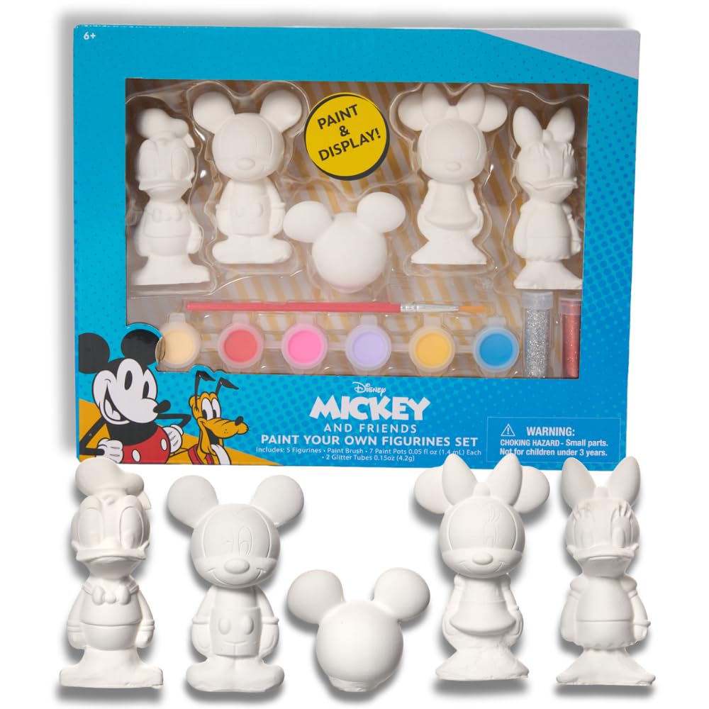 Mickey and Friends DIY Paint Your Own Figurines Arts