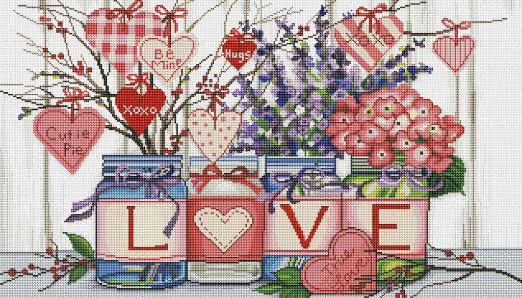 💕 Love Heart Flower Jars