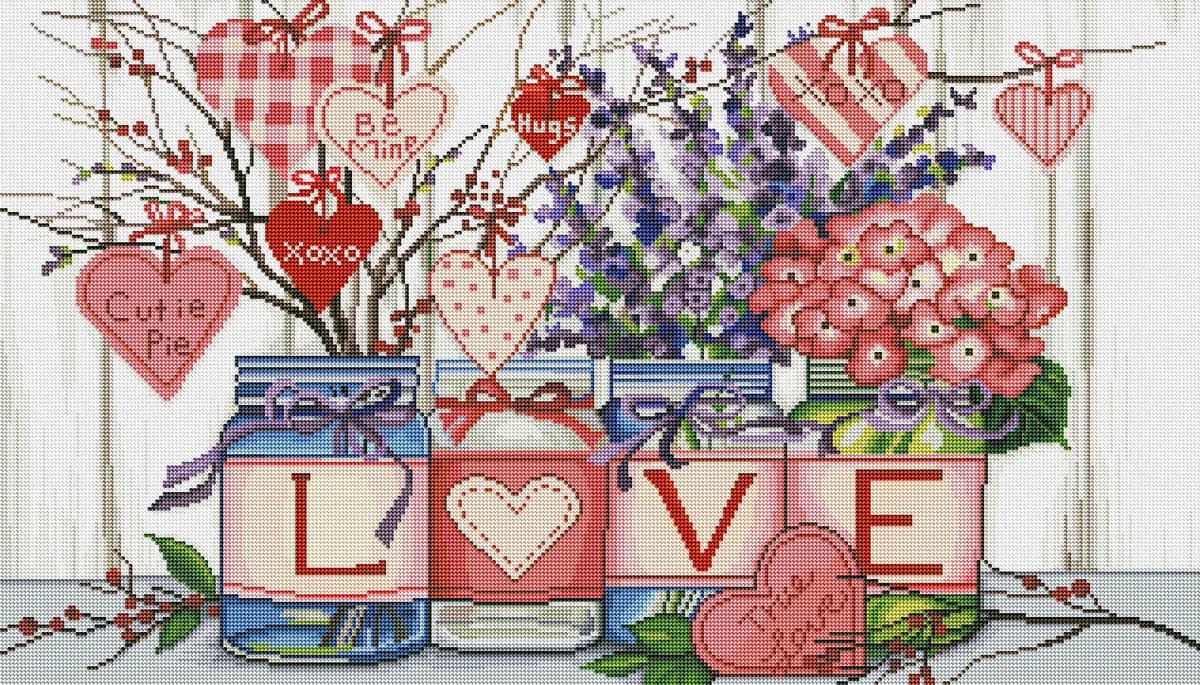 💕 Love Heart Flower Jars
